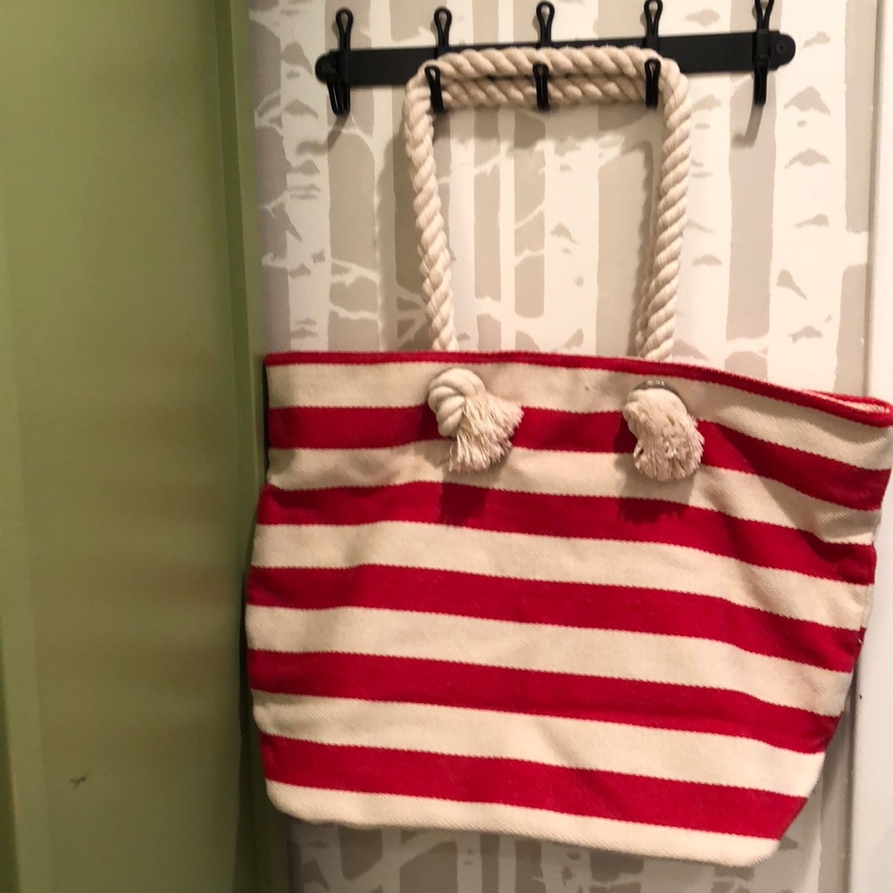 Heavy cotton twill beach bag - nearly new